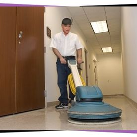 pulir piso con máquina